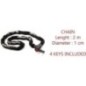 MASTER LOCK Chaîne Antivol Moto - 2 m chaîne - Idéal pour les Motos et Scooters MASTER LOCK Chaîne Antivol Moto - 2 m chaîne - Idéal pour les Motos et Scooters