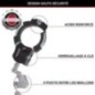 Antivol Masterlock Menottes Antivol Street Cuff en acier chromé Antivol Masterlock Menottes Antivol Street Cuff en acier chromé