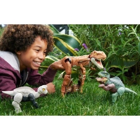 Jurassic World-Course-poursuite rugissante-Tyrannosaure et camion HPD38