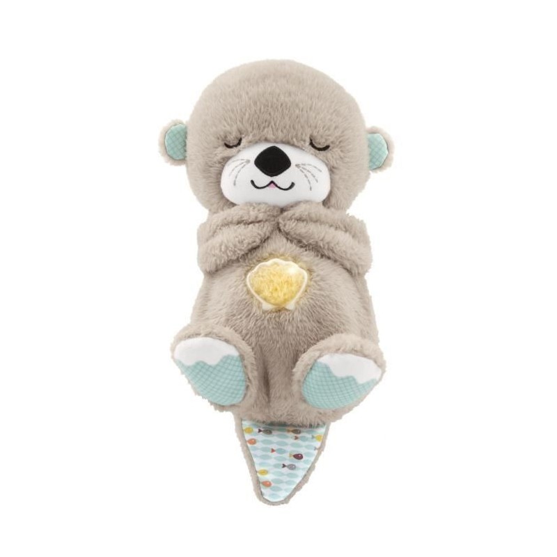 Fisher-Price - Ma Loutre Câlins Bonne Nuit - Peluche Veilleuse Bébé Musicale et Lumineuse - Jouet d'Eveil - Des la naissance 