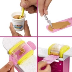 Barbie-Barbie Pâtisserie-Coffret poupée « Malibu » et 18 accessoires HJY19