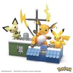 MEGA Pokémon-Coffret de construction Pikachu-Coffret avec 3 figurines articulées (160 pieces) pour enfants HKT23