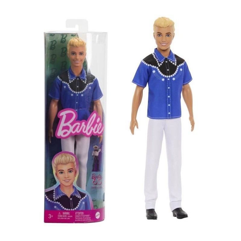 Barbie-Fashionistas-Poupée Ken blond look western HRH25 Barbie-Fashionistas-Poupée Ken blond look western HRH25