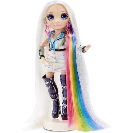 Rainbow High Hair Studio|Studio de coiffure - 1 poupée 27 cm + produits de coloration pour cheveux et accessoires
