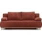 Banquette convertible 3 places MIKA - Velours côtelé Terracotta - Coffre de rangement - L 192 x H 84 x P 93 cm Banquette convertible 3 places MIKA - Velours côtelé Terracotta - Coffre de rangement - L 192 x H 84 x P 93 cm