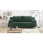 Banquette convertible 3 places MIKA - Velours côtelé Vert foret - Coffre de rangement - L 192 x H 84 x P 93 cm Banquette convertible 3 places MIKA - Velours côtelé Vert foret - Coffre de rangement - L 192 x H 84 x P 93 cm