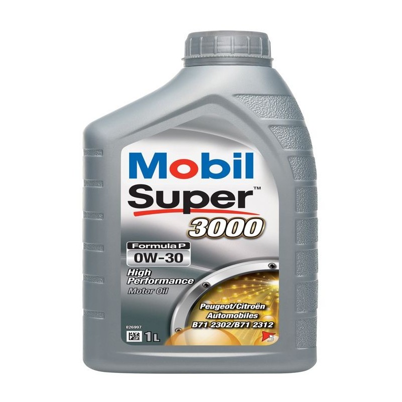 MOBIL Huile-Additif SUPER 3000 Formula-P - Synthetique / 0W30 / 1L