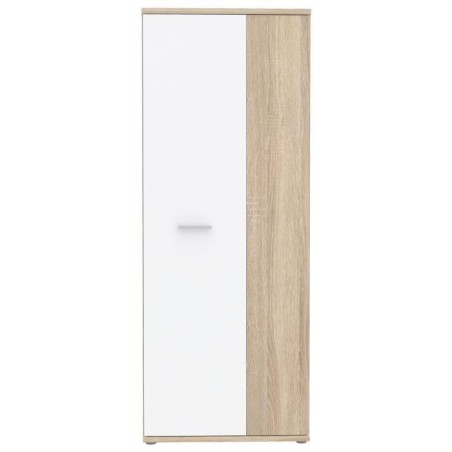 Armoire a chaussures MISCA - Style contemporain décor chene sonoma et blanc mat - L 69 cm