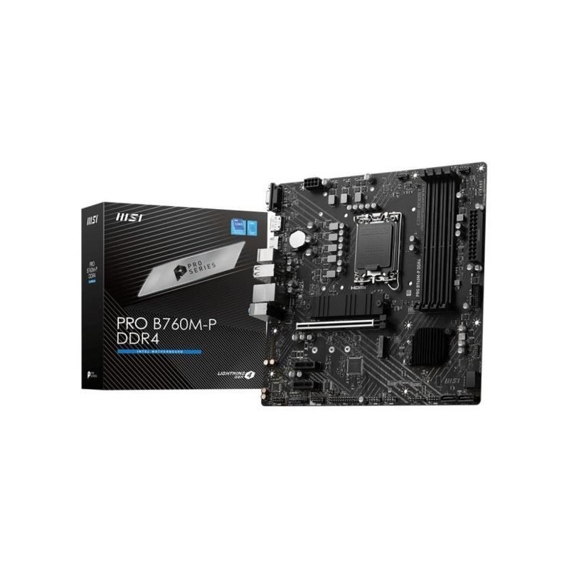 Carte Mere - MSI - PRO B760M-P - Socket LGA1700 - DDR5 - Wi-Fi 6E Carte Mere - MSI - PRO B760M-P - Socket LGA1700 - DDR5 - Wi-Fi 6E