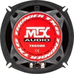 MTX TX650C Haut-parleurs voiture Coaxiaux 13cm 2 voies 80W RMS 4 châssis alu Tweeters néodyme dôme soie Membrane pulpe célul