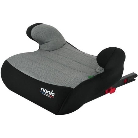 NANIA Rehausseur fixations isofix ALPHIX, groupe 3, de 8 a 12 ans, 25-36 kg, 125-150 cm, R129 - Avec accoudoirs - Gris