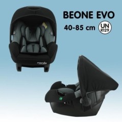 Poussette combinée 3 en 1 NANIA GIULIA + Siege auto BEONE EVO R129  40-85 cm - Nacelle de 0 a 6 mois