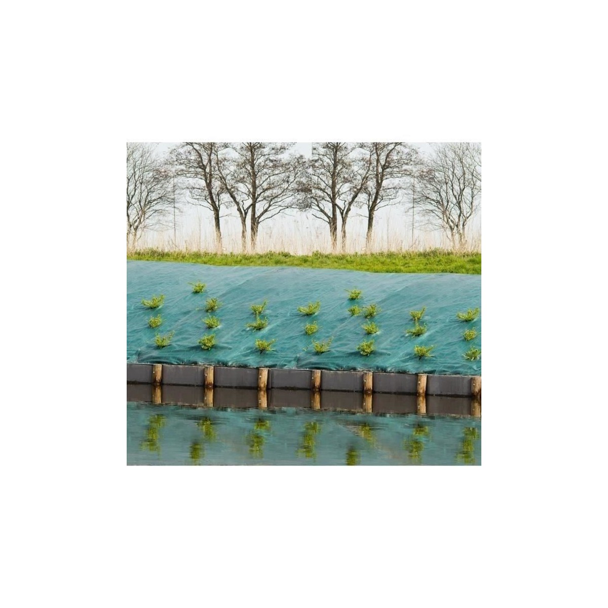 Toile de paillage paysages verte, 1 x 10 m, traité anti UV, 100 g/m² - Bâche de sol anti mauvaises herbes
