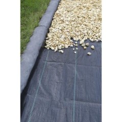 Toile de paillage paysages noire 1 x 50 m, traité anti UV, 100 g/m² - Bâche de sol anti mauvaises herbes