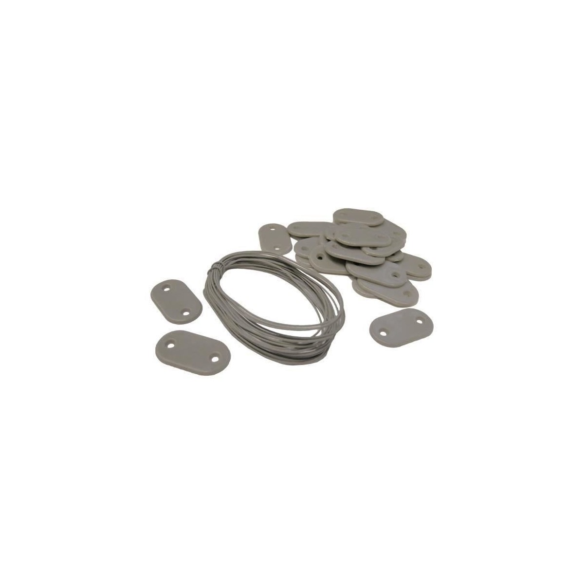 Kit de fixation pour clôture de jardin - NATURE - 27 pcs - Gris