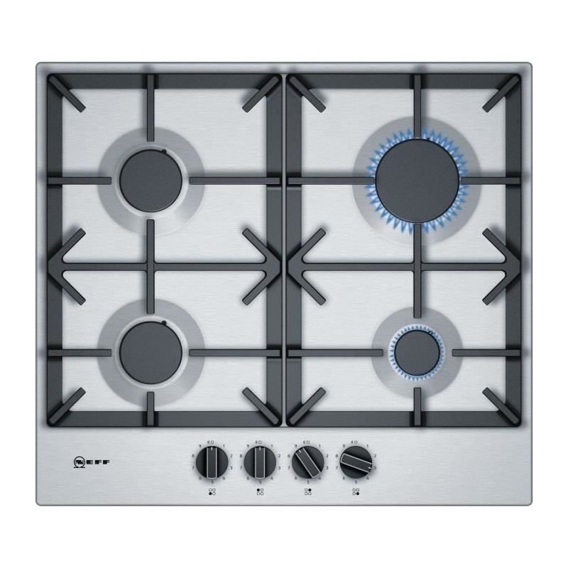 Table de cuisson au gaz NEFF - 4 foyers - L58,2 x P52 cm - T26DS49N0 Table de cuisson au gaz NEFF - 4 foyers - L58,2 x P52 cm - T26DS49N0