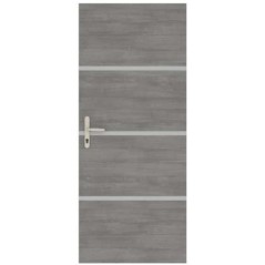 Kit de Rénovation pour Porte Intérieure - NORDLINGER PRO - 4 Feuilles 85 x 50 cm & 3 Profils 85 x 2 cm - Gris Agate