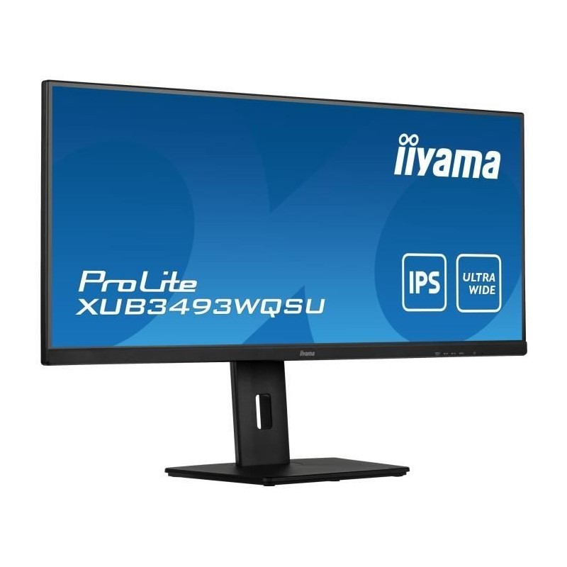 Ecran PC - IIYAMA XUB3493WQSU-B5 - 34 UWQHD - Dalle IPS - 4 ms - 75Hz - HDMI / DisplayPort / USB - FreeSync - Pied réglable en Ecran PC - IIYAMA XUB3493WQSU-B5 - 34 UWQHD - Dalle IPS - 4 ms - 75Hz - HDMI / DisplayPort / USB - FreeSync - Pied réglable en