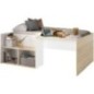 Lit combiné enfant OSCAR - 90 x 190 cm - Chene clair / Blanc - Diagone Lit combiné enfant OSCAR - 90 x 190 cm - Chene clair / Blanc - Diagone