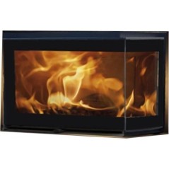 Foyer a bois - PANADERO - Hogar angle a droite Ecodesign - 5,9 kw - Bûches 50 cm
