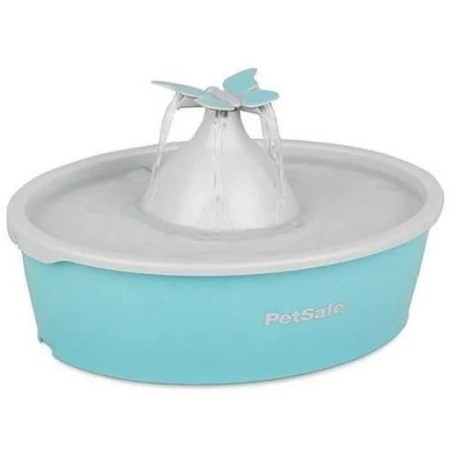 Fontaine pour animaux - PETSAFE - Drinkwell Papillon - 1,5 L - Bleu et Gris - Intérieur