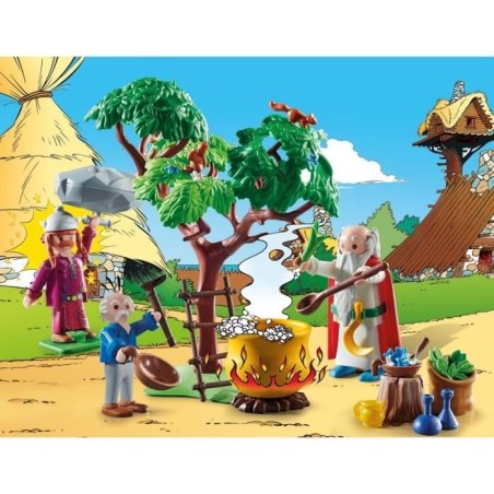 PLAYMOBIL 70933 Panoramix et chaudron de Potion Magique, Astérix, Adulte et enfant, Des 5 ans