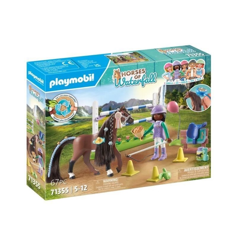 PLAYMOBIL 71355 Zoe & Blaze avec parcours d'obstacles, Horses of Waterfall, 67 pieces, Des 5 ans PLAYMOBIL 71355 Zoe & Blaze avec parcours d'obstacles, Horses of Waterfall, 67 pieces, Des 5 ans