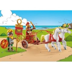 PLAYMOBIL 71543 Char romain et chevaux, Astérix, Avec 2 personnages dont Brutus