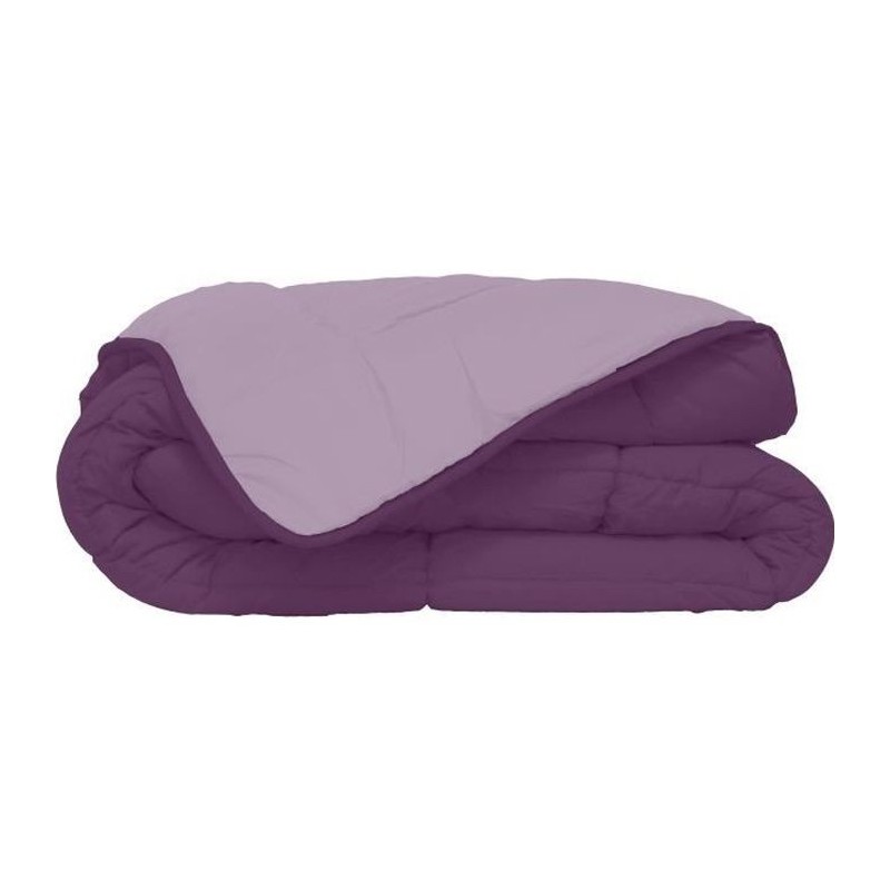 Couette Microfibre 400g/m² CALGARY Prune & Parme 240x260cm Couette Microfibre 400g/m² CALGARY Prune & Parme 240x260cm