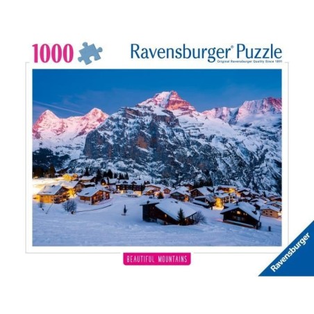 Puzzle 1000 pieces LOberland bernois, Mürren (Highlights), Adultes & enfants, Des 14 ans, Puzzle de qualité supérieure, 120