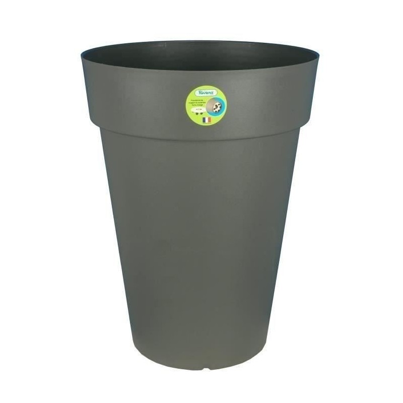 RIVIERA Pot de fleurs Soleilla - Rond - Ø 50 x 66 cm - Gris pailleté RIVIERA Pot de fleurs Soleilla - Rond - Ø 50 x 66 cm - Gris pailleté