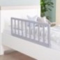 Barriere de Lit en Bois 90 cm ROBA - Protection Anti-Chute pour Bébés et Enfants - Gris Barriere de Lit en Bois 90 cm ROBA - Protection Anti-Chute pour Bébés et Enfants - Gris