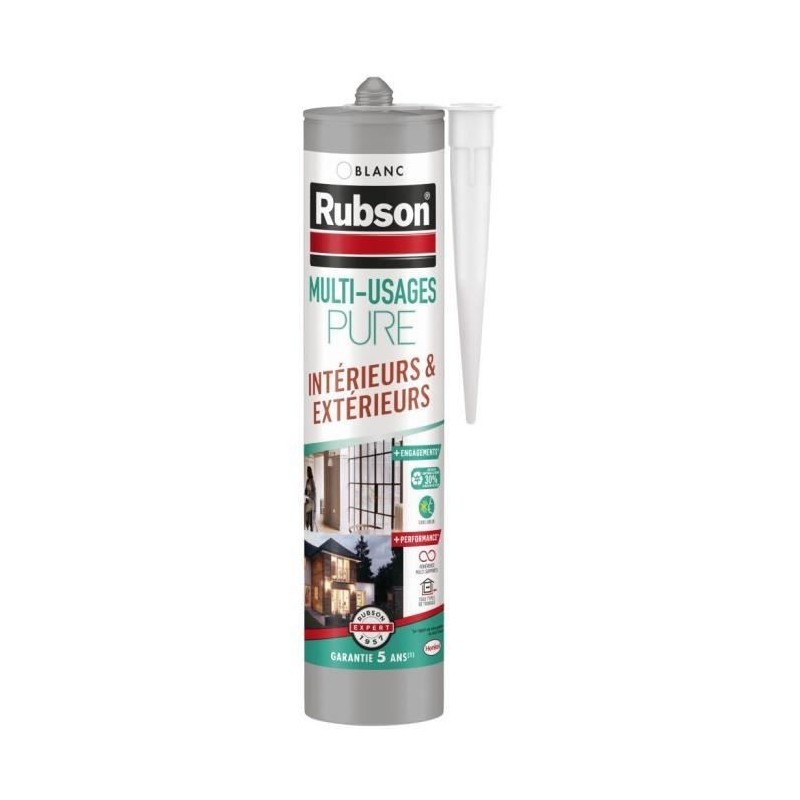 Mastic - RUBSON - PURE - Multi-usages - Blanc - 280ml Mastic - RUBSON - PURE - Multi-usages - Blanc - 280ml