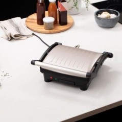 Flexe Grill 180° George Foreman 26250-56 - Grill et Plancha 2 en 1 - 1800W - Design Premium Acier Inoxydable