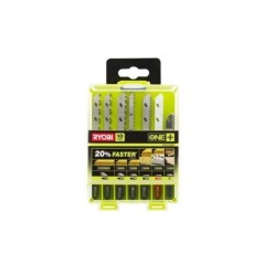 RYOBI - Coffret 10 lames scie sauteuse sans fil ONE+ bois - métal - plastique - granit - carrelage - RAK10JSBMP