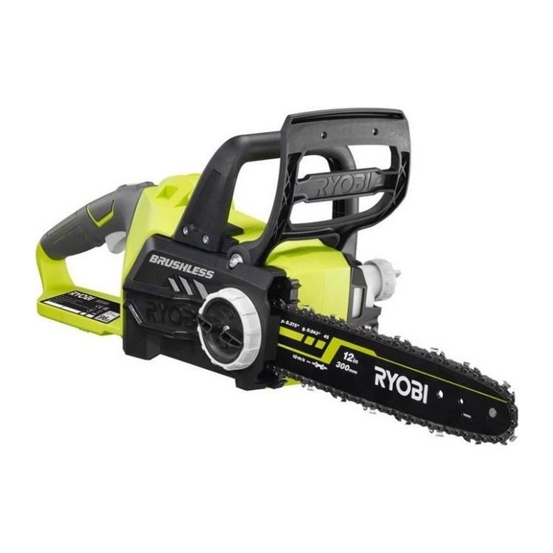 RYOBI - Tronçonneuse 18V ONE+ - Brushless- guide 30 cm - 10 m/s - tendeur sans outil - vendue sans batterie ni chargeur - OCS18