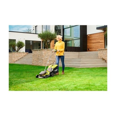 RYOBI - Tondeuse poussée HYBRIDE 36V (alimentation par 2 batteries ONE+) - coupe 37 cm + 2 batteries 5 Ah & charg. - RY18LMH3