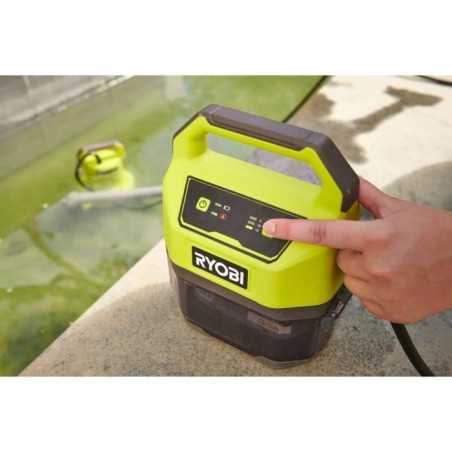 RYOBI - Pompe d'évacuation 18V - 4 200 l/h - immersion maxi. 5 m - IPX7 - minuterie 3 réglages - vendue sans batterie - RY18SP