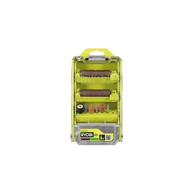 RYOBI - Coffret 27 pcs ponçage / meulage - RARSGK-27 RYOBI - Coffret 27 pcs ponçage / meulage - RARSGK-27