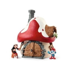 Maison des Schtroumpfs avec 2 figurines, des 3 ans, Schleich 20803 THE SMURFS - figurine, 19 x 19 x 19 cm