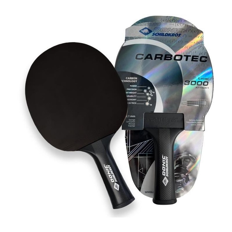 Raquette de tennis de table - SCHILDKRÖT - CARBOTEC 3000 Raquette de tennis de table - SCHILDKRÖT - CARBOTEC 3000