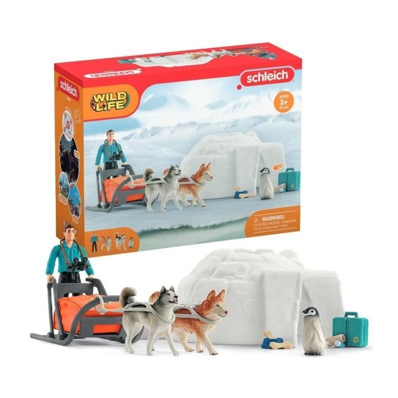 Coffret Expédition en Antarctique, figurines animaux sauvages, Schleich 42558 Wild Life, Pour enfant des 3 ans Coffret Expédition en Antarctique, figurines animaux sauvages, Schleich 42558 Wild Life, Pour enfant des 3 ans