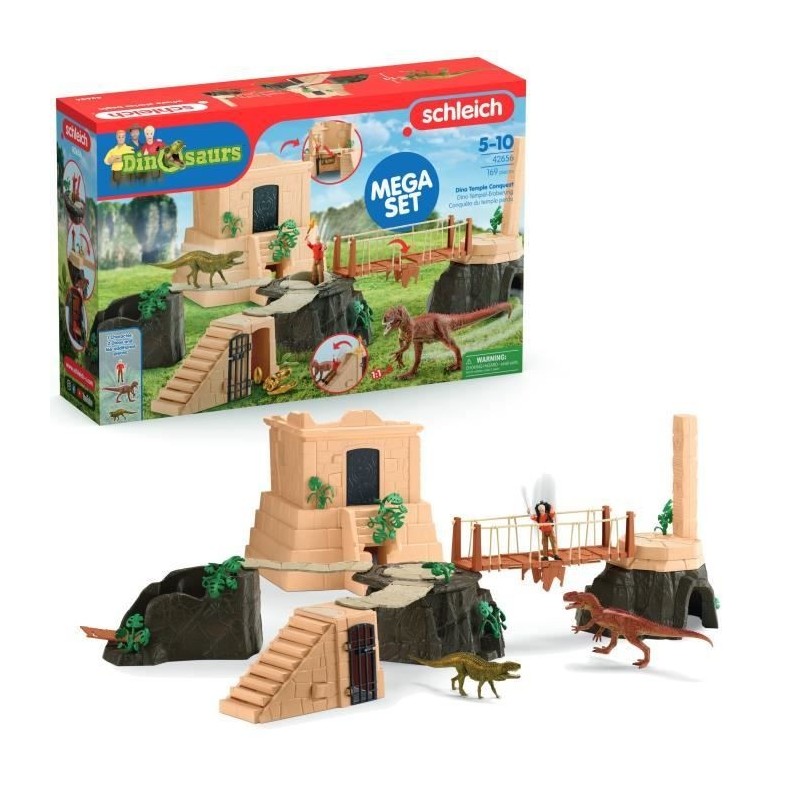 Grande Conquete du temple perdu, Playset figurines, SCHLEICH 42656 Dinosaurs, Des 4 ans Grande Conquete du temple perdu, Playset figurines, SCHLEICH 42656 Dinosaurs, Des 4 ans