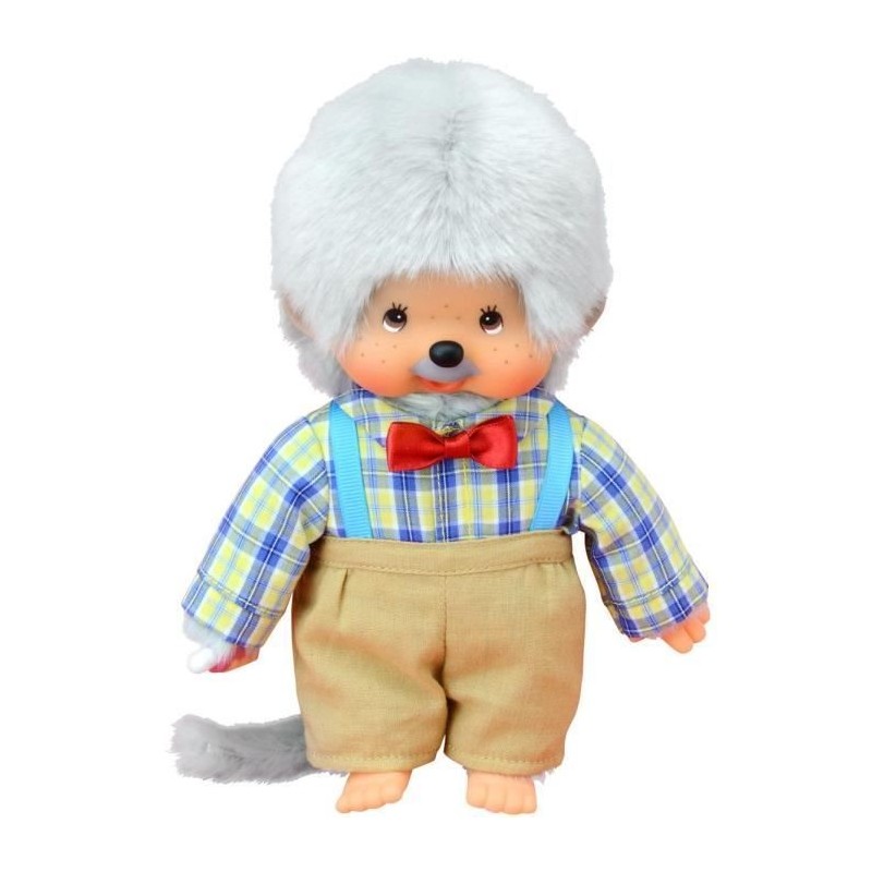 Peluche Monchhichi Papi 20 cm - BANDAI - Pour Enfant Garçon - Gamme Plush Peluche Monchhichi Papi 20 cm - BANDAI - Pour Enfant Garçon - Gamme Plush