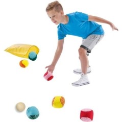 SES CREATIVE - Chamboule-tout et boules de pétanque molles en plastique et tissu - Mixte - Extérieur