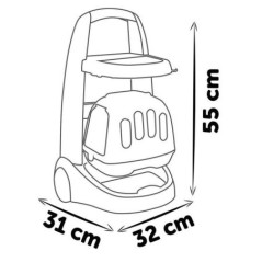 Smoby - Chariot Vétérinaire  de Zoo - Peluche Panda - Nombreux accessoires inclus - Produit 2 en 1 : Cage de transport - Fabri