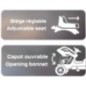 Tracteur a pédales Farmer XL + Remorque - SMOBY - Noir - 90% Plastique recyclé- Siege ajustable - Capot ouvrant - Volant avec