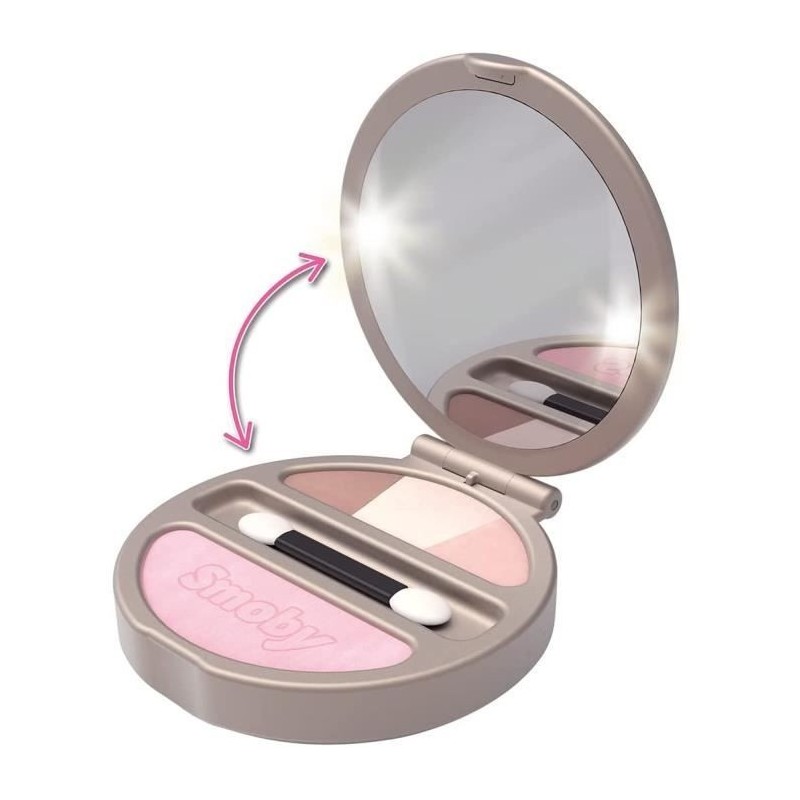 Smoby - My Beauty Powder Compact - Poudrier Factice Lumineux - Miroir - 320151 Smoby - My Beauty Powder Compact - Poudrier Factice Lumineux - Miroir - 320151
