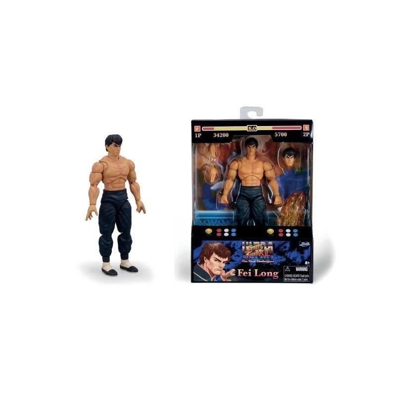 Figurine Articulée Street Fighters Fei-Long 15cm - Jada Figurine Articulée Street Fighters Fei-Long 15cm - Jada