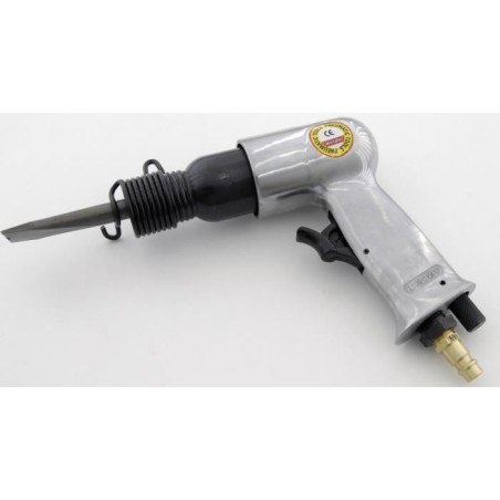 MECAFER Marteau burin pneumatique 150mm avec 4 burins Hex + 2 inserts rapides + 1 mini huileur + 1 burette d'huile + malette